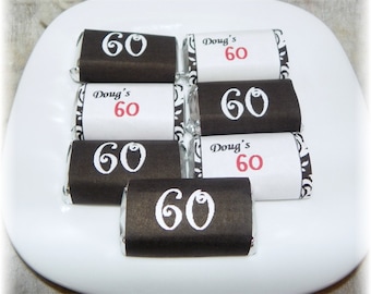 40th Birthday Printable Mini Hershey Candy Wrapper DIY | Etsy