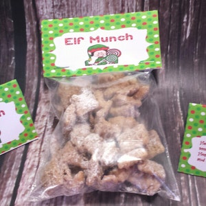 Elf Munch 2 sizes Printable Bag toppers,party,favor DIY FREE RECIPE image 2