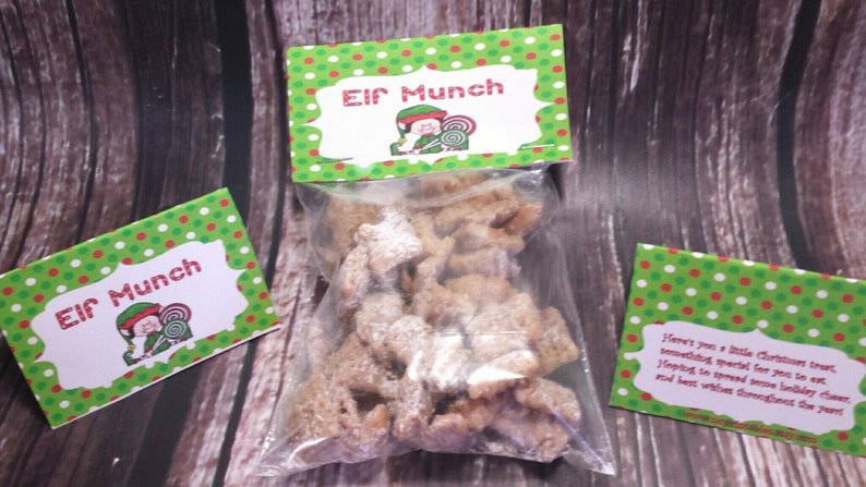 Elf Munch 2 sizes Printable Bag toppers,party,favor DIY FREE RECIPE image 2