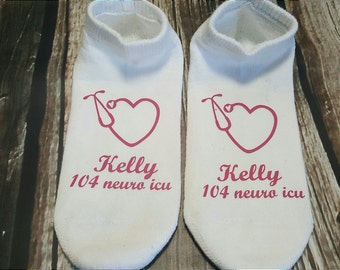 Nurse Personalized  No-Show Cotton socks Gift