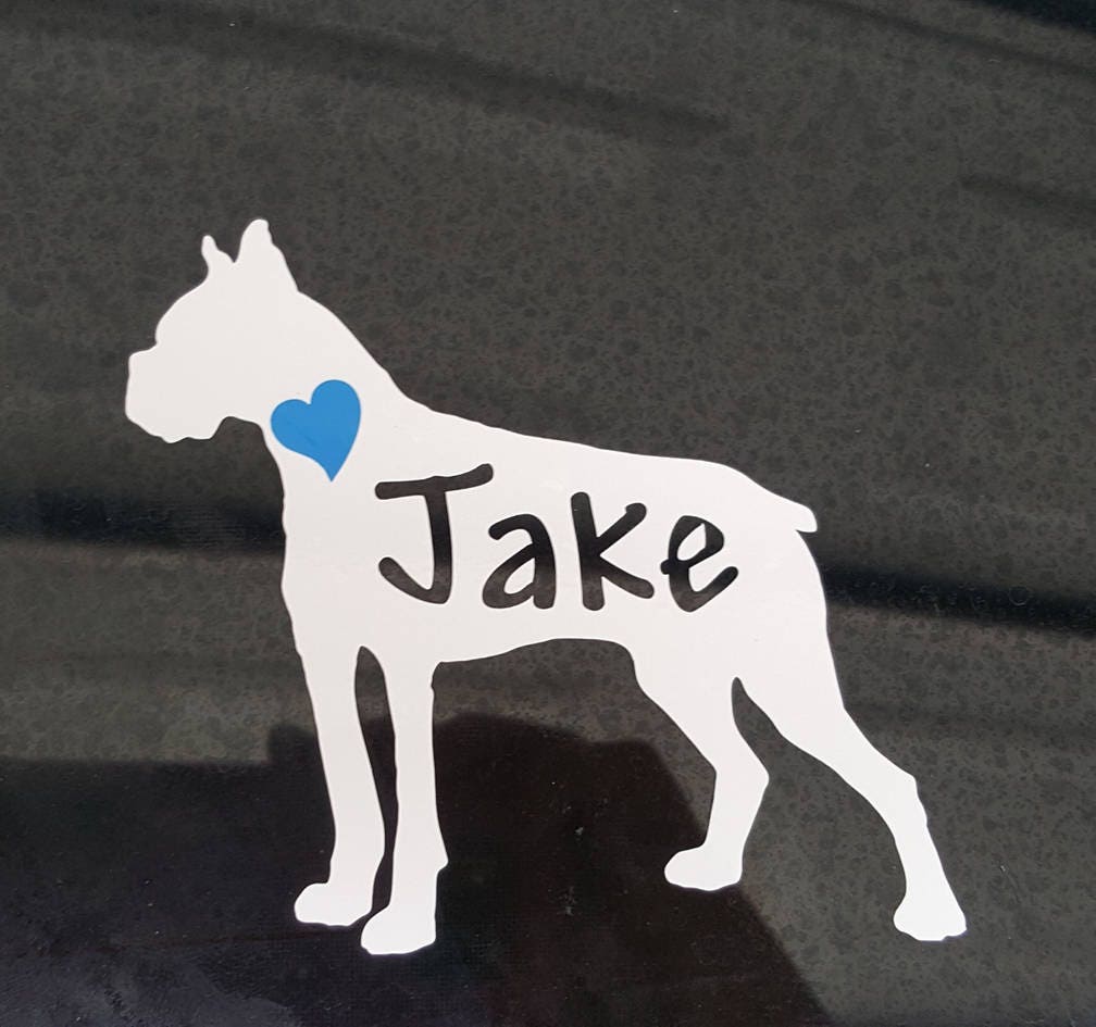 Boxer Car Decal, Boxer Dog Decal, Sticker, Etsy