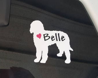 Golden Doodle Car Decal, Golden Doodle Dog Decal, Sticker,Goldendoodle