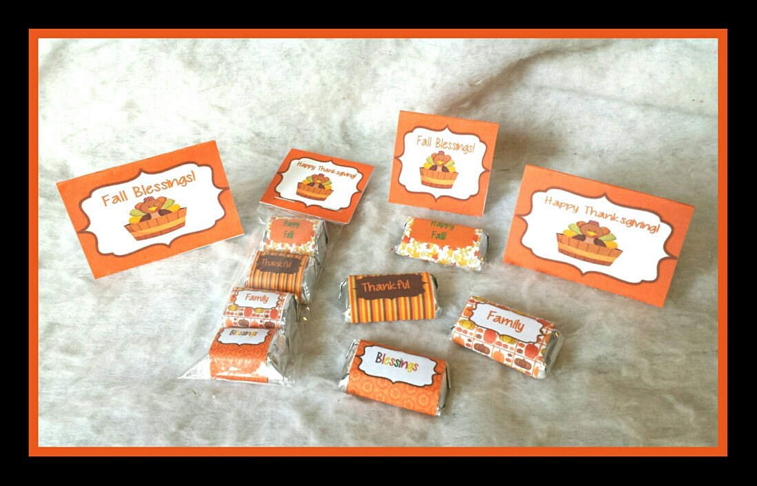 Fall Thanksgiving Hershey Nugget and Mini Hershey Printable 2 Etsy