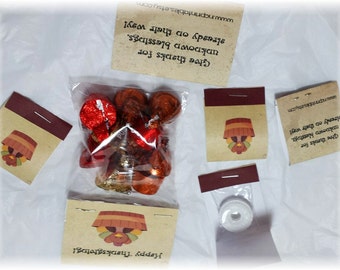 Printable Thanksgiving Turkey Favors bag topper & Mint Covers DIY