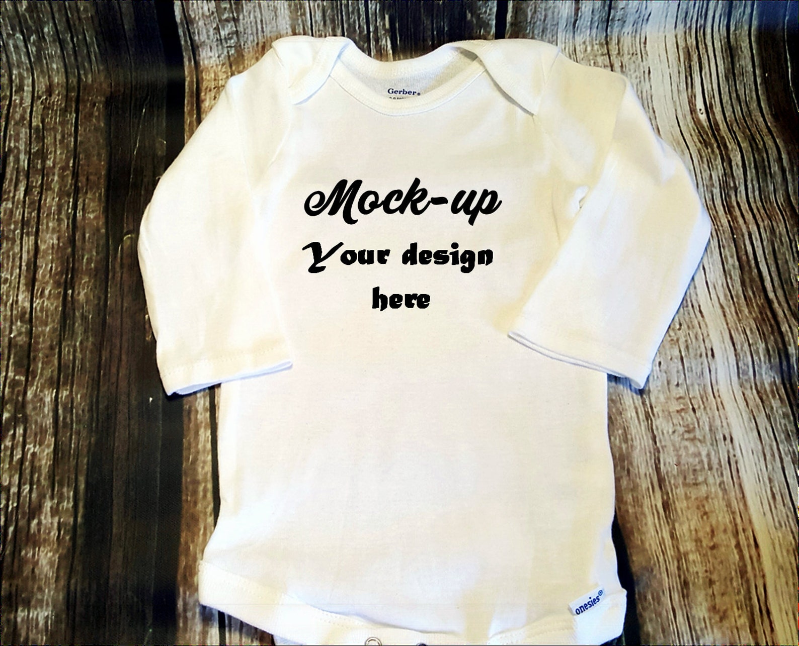 Download White Baby Body Suit Long Sleeve Mock up Mock Up Baby Tee | Etsy