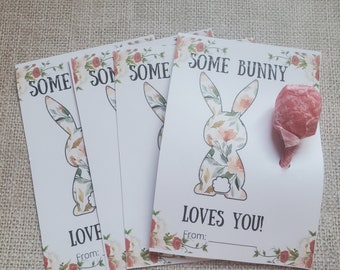 Easter Printable Some Bunny Loves You lollipop (dum dum) holder printable  DIY gifts favor