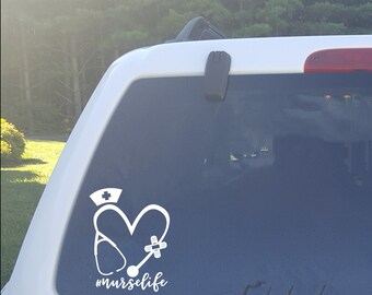 Nurse, Nurse life car Decal,Sticker,