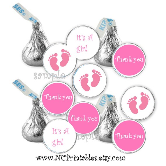 pink candy for baby shower favors