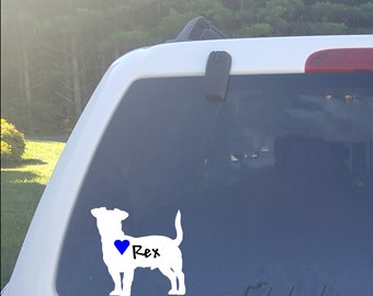 Jack Russell car Decal, Dog Decal, Sticker,