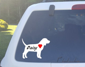 Beagle Car Decal,  Dog Decal, Sticker,Beagle DIY