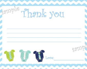 It's A Boy Baby Shower PRINTABLE Thank You Cards INSTANT - Etsy