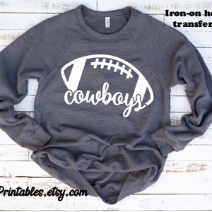 Cowboy Football Fabric Heat Transfer Iron on Decal Only Gift - Etsy