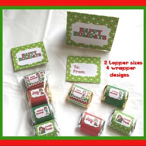 Christmas Elf Printable Hershey Nugget Wrappers and 2 Sizebag Toppers ...