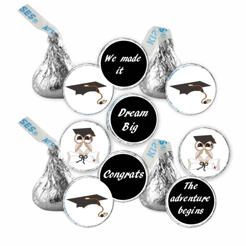 Printable Hershey Kiss Graduation Stickers Diy By Jusprintables | My ...
