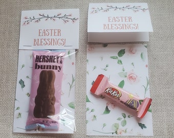 Printable Easter Blessings Bag Topper and card back  DIY Favor Gifts