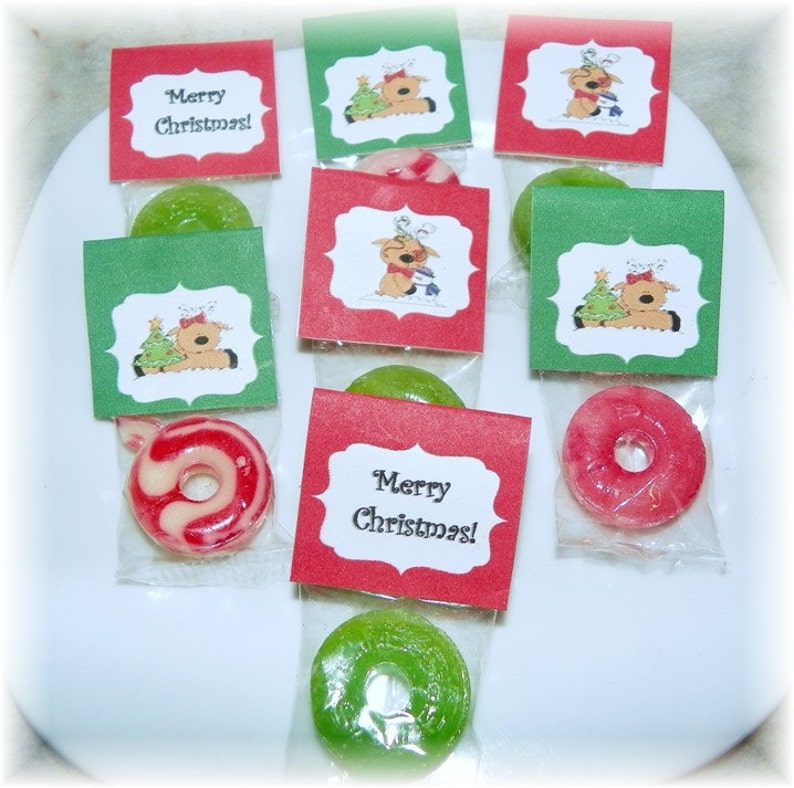 Printable Mini Christmas Reindeer Lifesaver Candy Favor topper DIY image 1