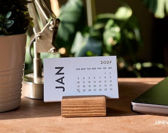 2027 Minimal Letterpress Desk Calendar
