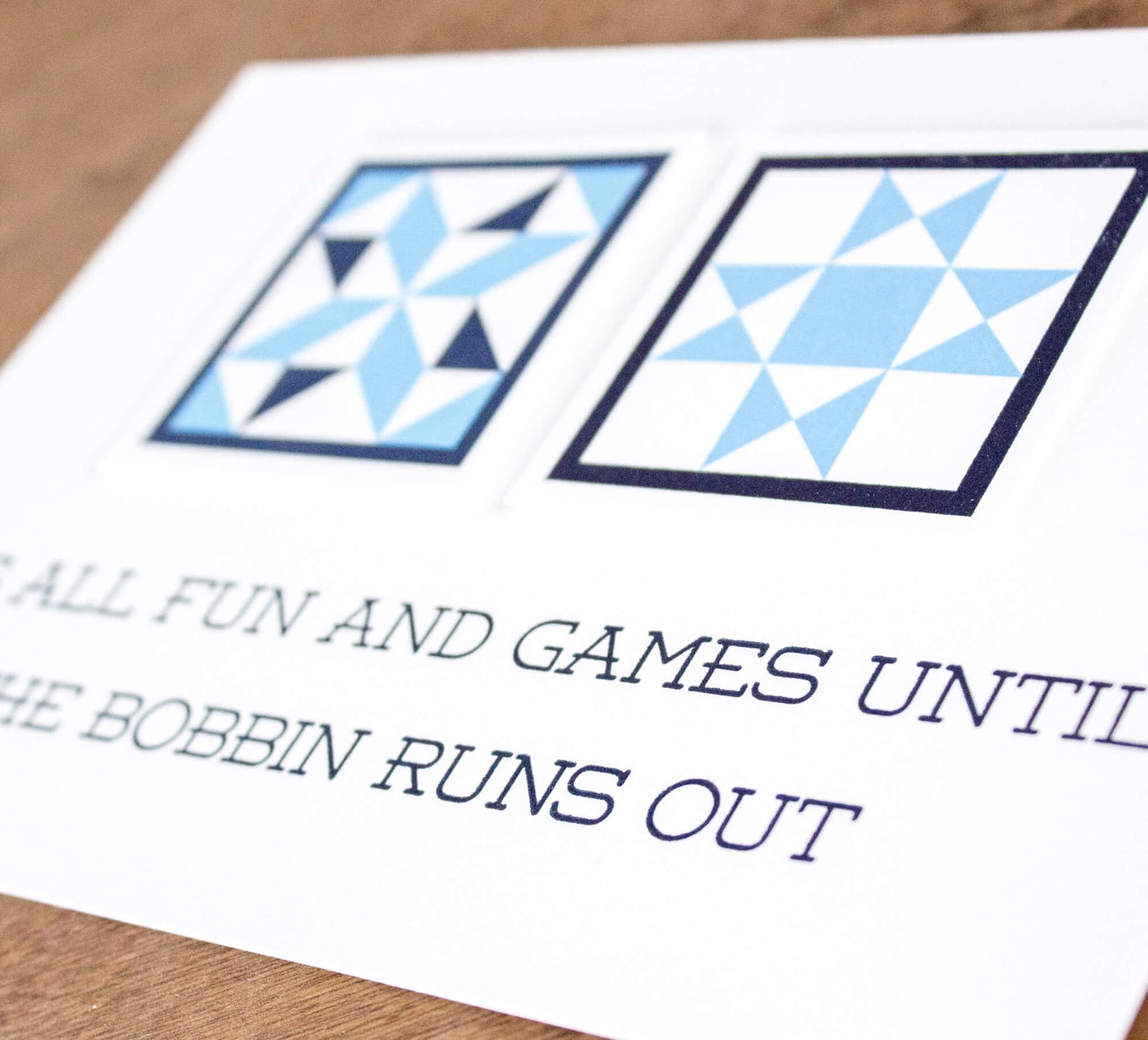 It's All Fun and Games Until the Bobbin Runs Out 5 X 7 Letterpress ...