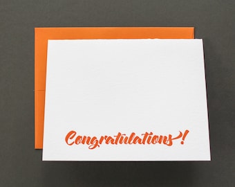 Congratulations Letterpress Greeting Card