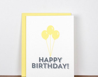 Happy Birthday! Letterpress Greeting Card