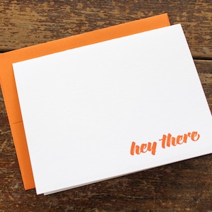 Hey There Letterpress Greeting Card