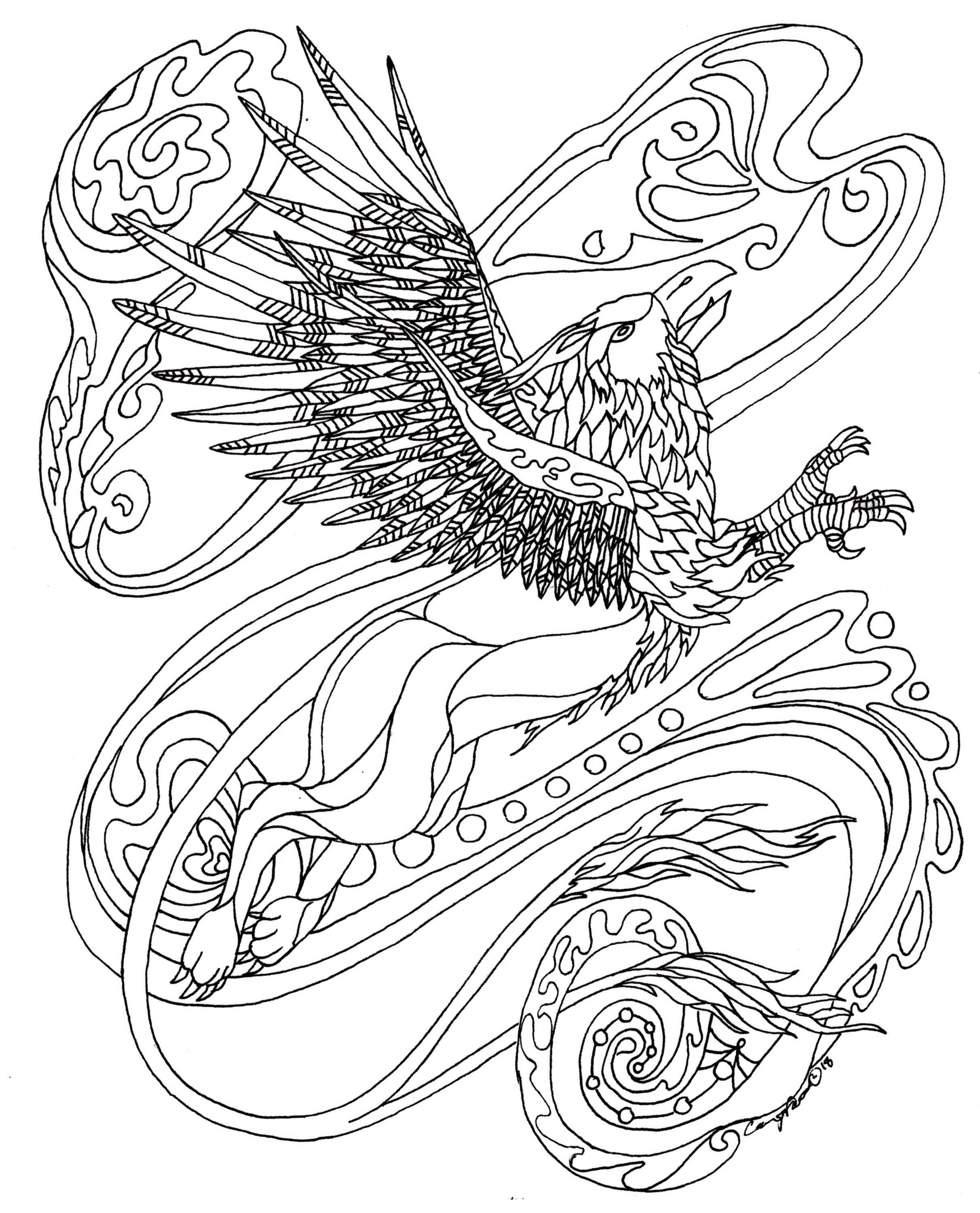 Mythical Beasts Coloring Pages Coloring Pages