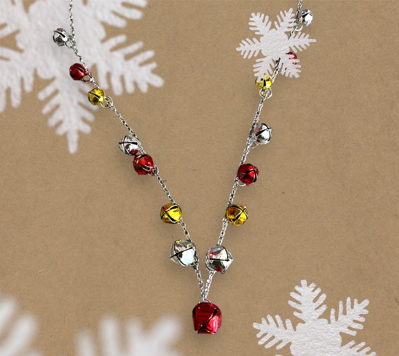 Jingle Bell Necklace Christmas Bell Necklaces Festive Jingle Bell Jewelry Holiday Pendant Jingle