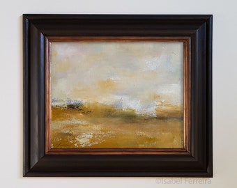 Original landscape painting, Sand storm, oil painting, contemplative oil painting, neutral earthy colors 12x10 inches