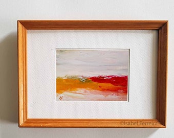 Peinture miniature à l’huile originale- ACEO art- Paysage 195- Peinture originale ATC- idée cadeau- art abordable- petit art-art paysager