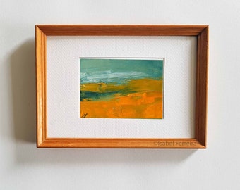 Original ÖlMiniatur Gemälde- ACEO Kunst- Landschaft 172- ATC Original Gemälde- Geschenkidee- erschwingliche Kunst- kleine Kunst-Landschaft Kunst