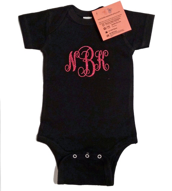 Items similar to Personalize Monogram Baby Bodysuit, personalized baby