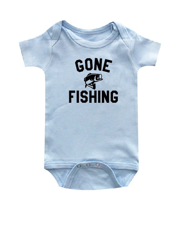Gone Fishing Baby Clothes Baby Bodysuit Baby Shower Gift Etsy
