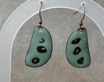 Enameled earrings