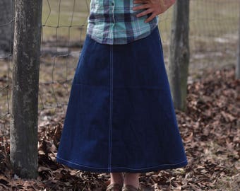 Girls Denim Skirt - Etsy