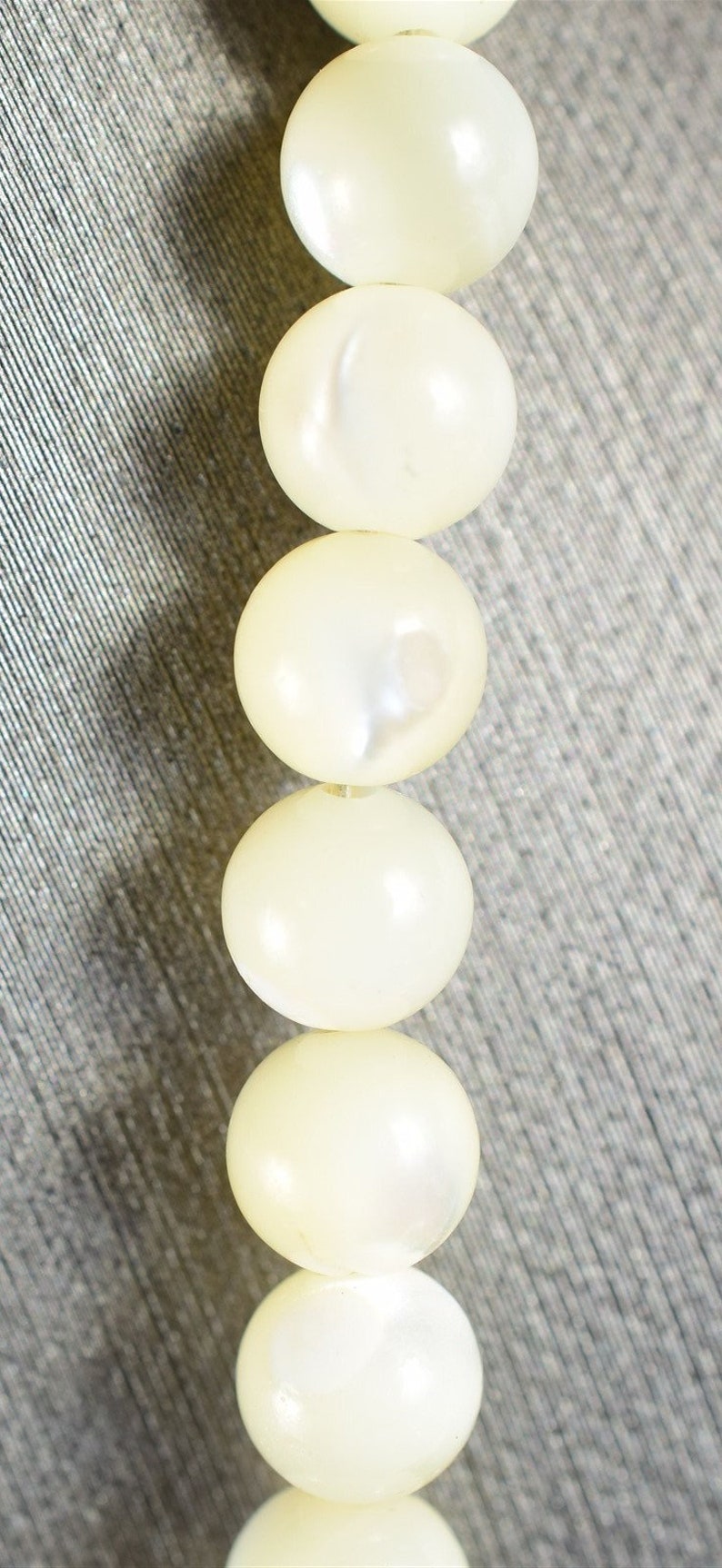 17 VintageEstate-Found Genuine White Sea Shell Beaded Necklace
