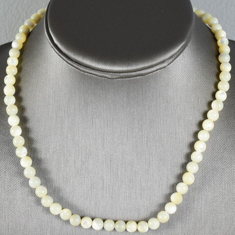 17 VintageEstate-Found Genuine White Sea Shell Beaded Necklace