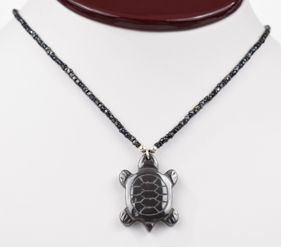 Hematite turtle necklace Clearance