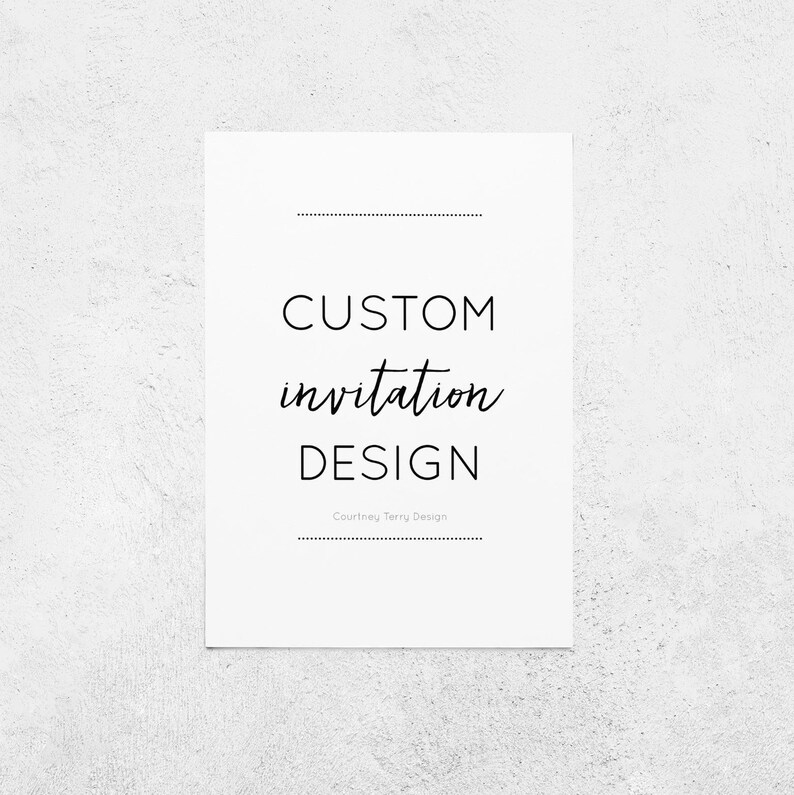 Custom Invitation Design Etsy
