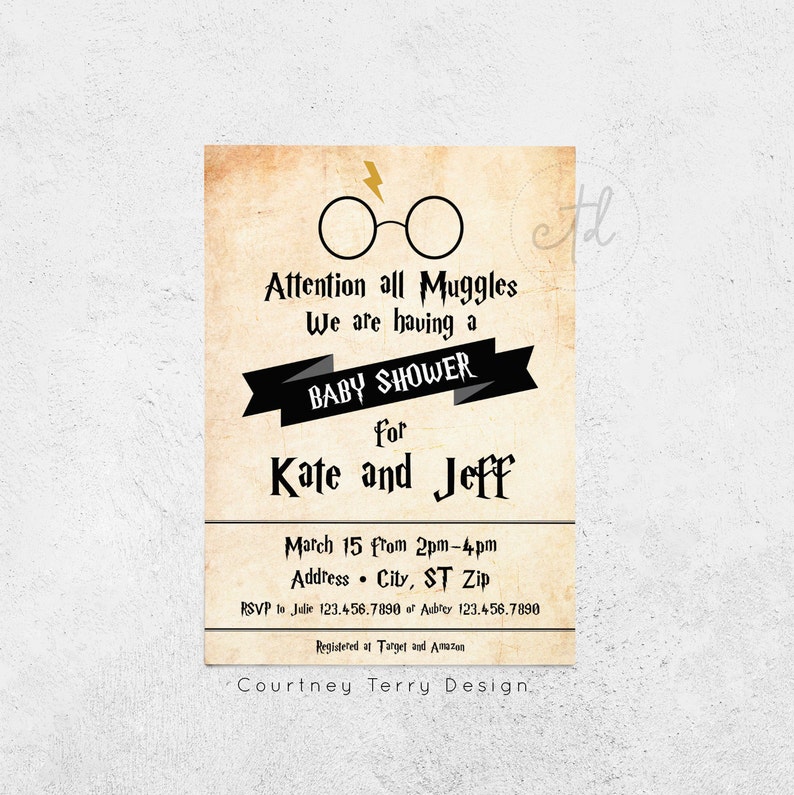 Harry Potter Baby Shower Invitation Etsy