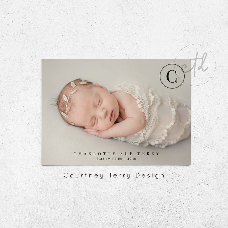 Birth Photo AnnouncementBaby Announcement