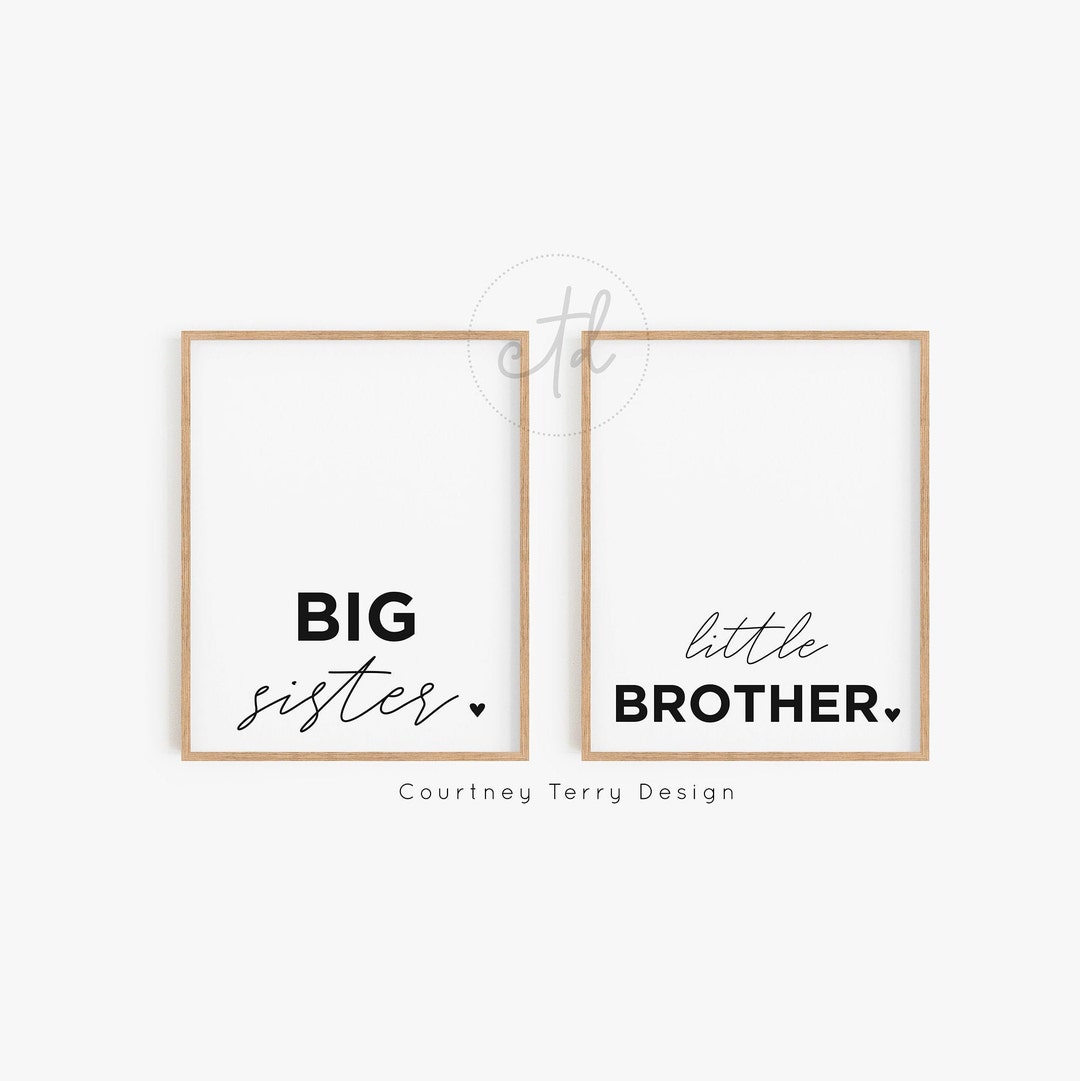 Big Sister Little Brother Bedroom Printables - Etsy