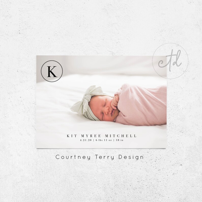 Birth Photo AnnouncementBaby Announcement