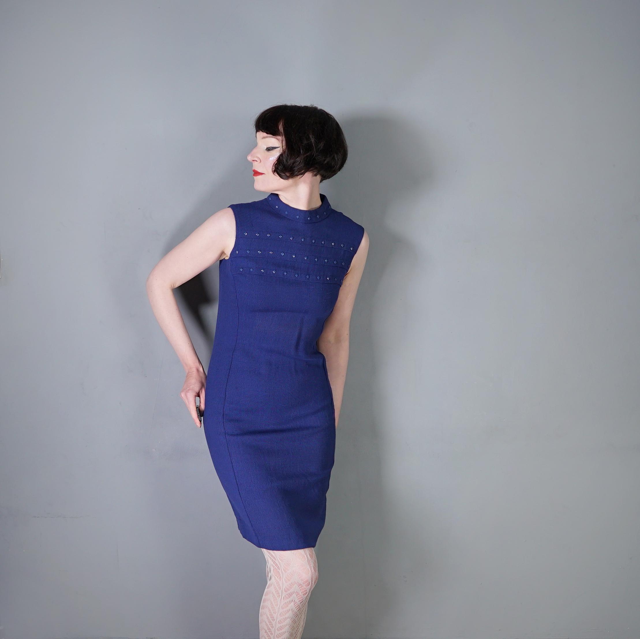 blue mod dress Women's In a Good Mood Light Blue Geometric Mod Style Mini Dress Shirt | Size: M