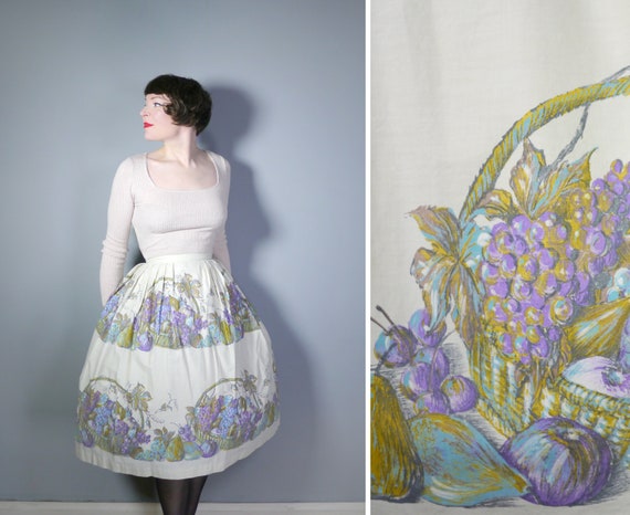 50s FRUIT BASKET full skirt - 1950s full swing NOV