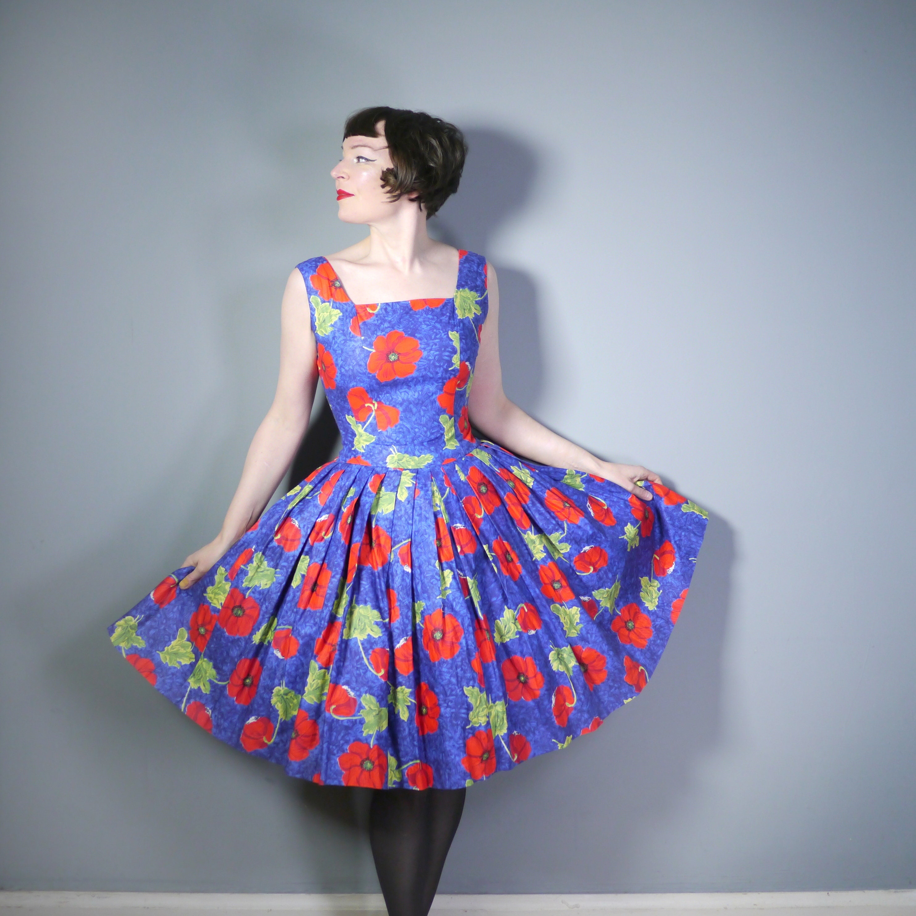 1950s haute couture - Blue 17 Vintage Clothing