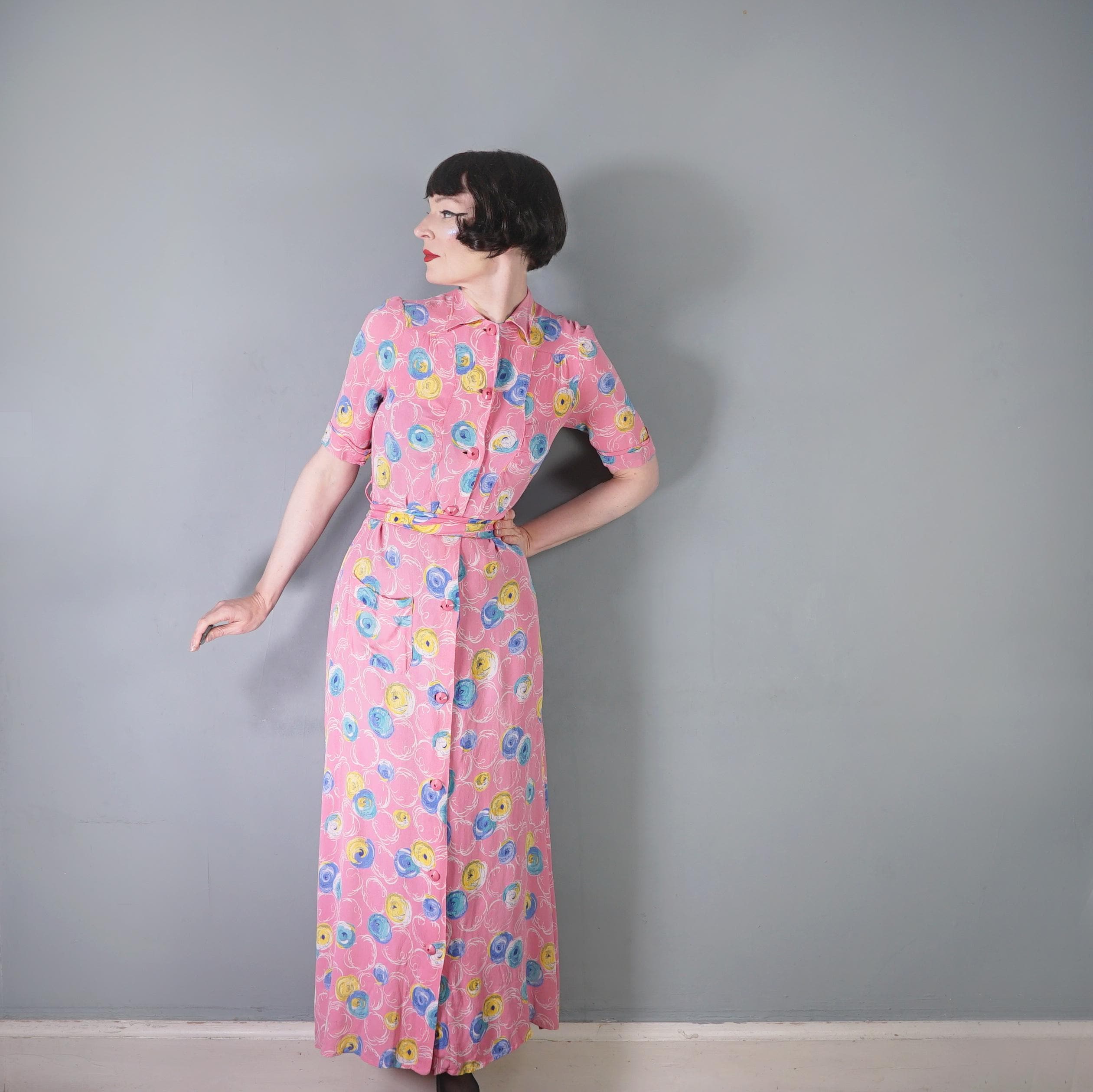 strapless open back dress Hand-Painted Pink Floral Three-Drawer Dresser main image 0
