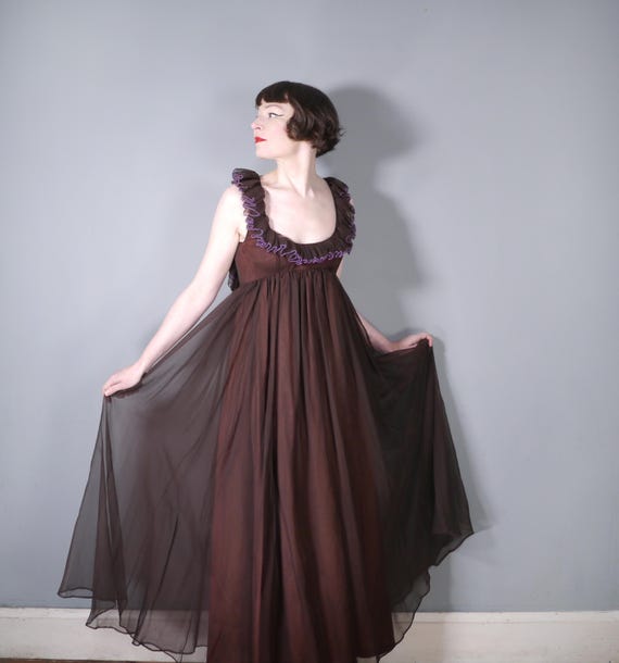brown prairie dress Potpourri Grove Tiered Floral Midi Prairie Dress Black / S