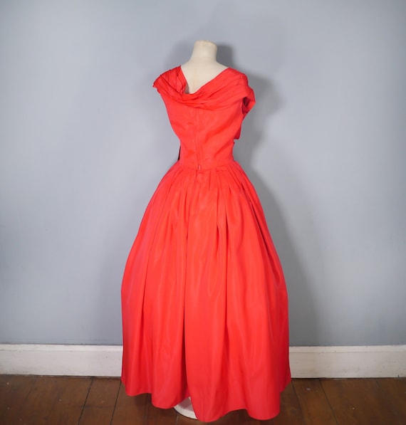 50s formal SUSAN SMALL bold RED evening / party t… - image 7
