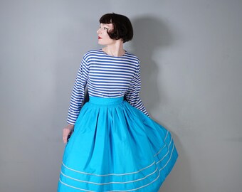 50s 1950s / 60s 1960s TURQUOISE Thick Cotton ST MICHAEL Structured
