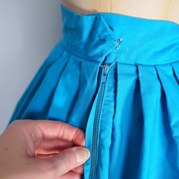 50s 1950s / 60s 1960s TURQUOISE Thick Cotton ST MICHAEL Structured